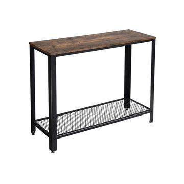 Console Table with Mesh Shelf