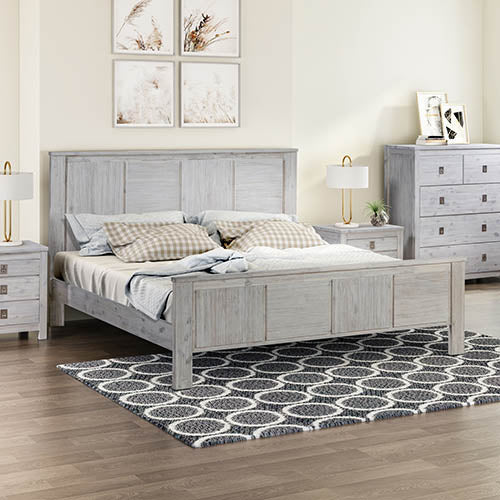 Acacia Ash Wood Bed Frame - Queen