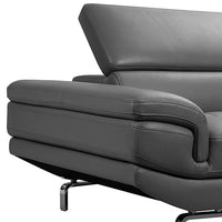 5 Seater Lounge Set Leatherette L Shape with Chaise - Grey