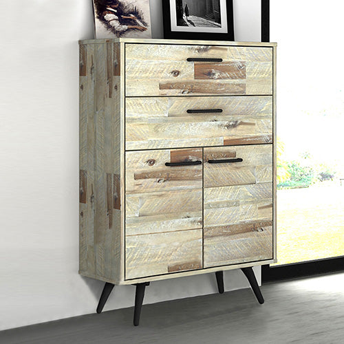 Rustic Tallboy With 4 Drawers Acacia Wood