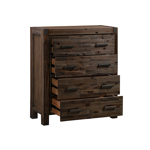 Wooden Tallboy with 4 Storage Drawers