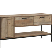 Entertainment Unit with 2 Storage Drawers - Rustic Wood