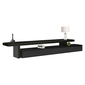 Extendable Entertainment Unit with 3 Storage Drawers - Gloss Black