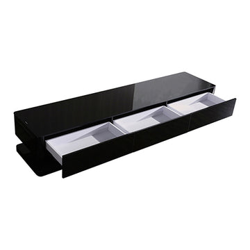 Entertainment Unit with 3 Storage Drawers - Gloss Black